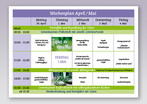 Wochenplan als PDF-Datei ansehen